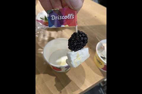 Blackberries work well with goat's cheese